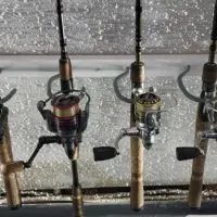 an image of several rods with different series of Pflueger reels