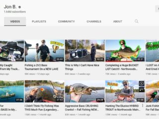a screenshot of the YouTube fishing channel Jon B.