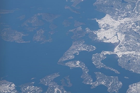 an aerial image of Washington's Puget Sound
