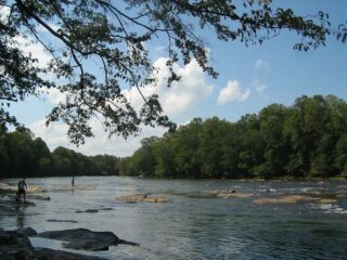 A scenic view of the Chattahoochee river in Georgia