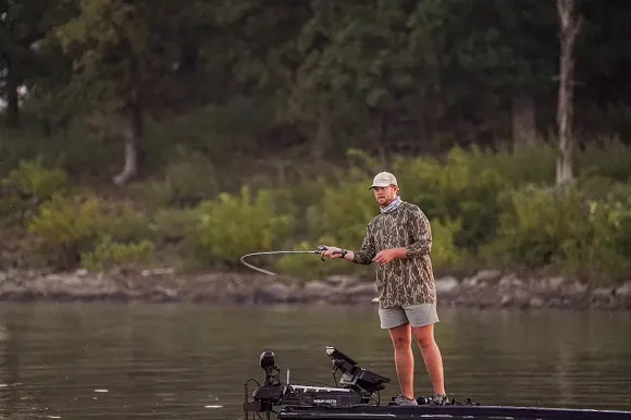 a pro bass angler competing in an NPFL tournament