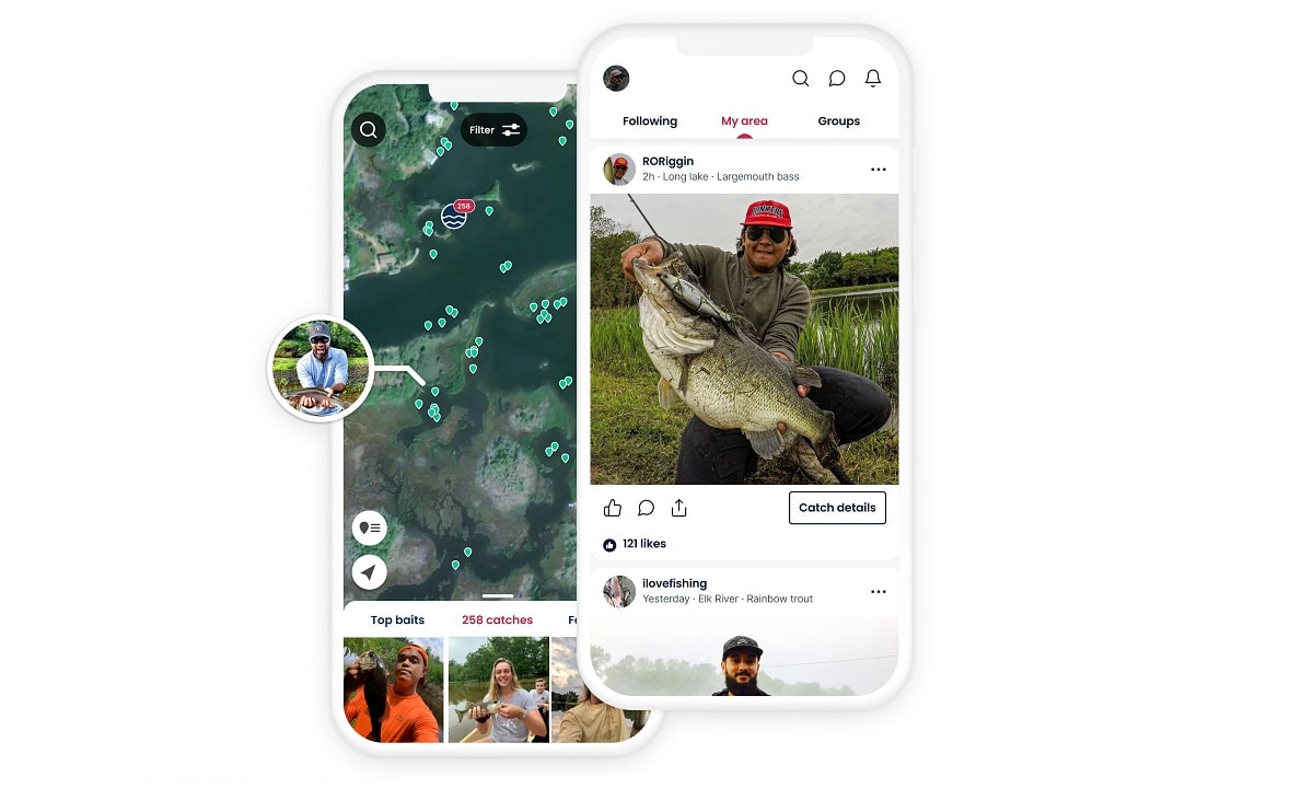 a screenshot of the popular fishing app fishbrain
