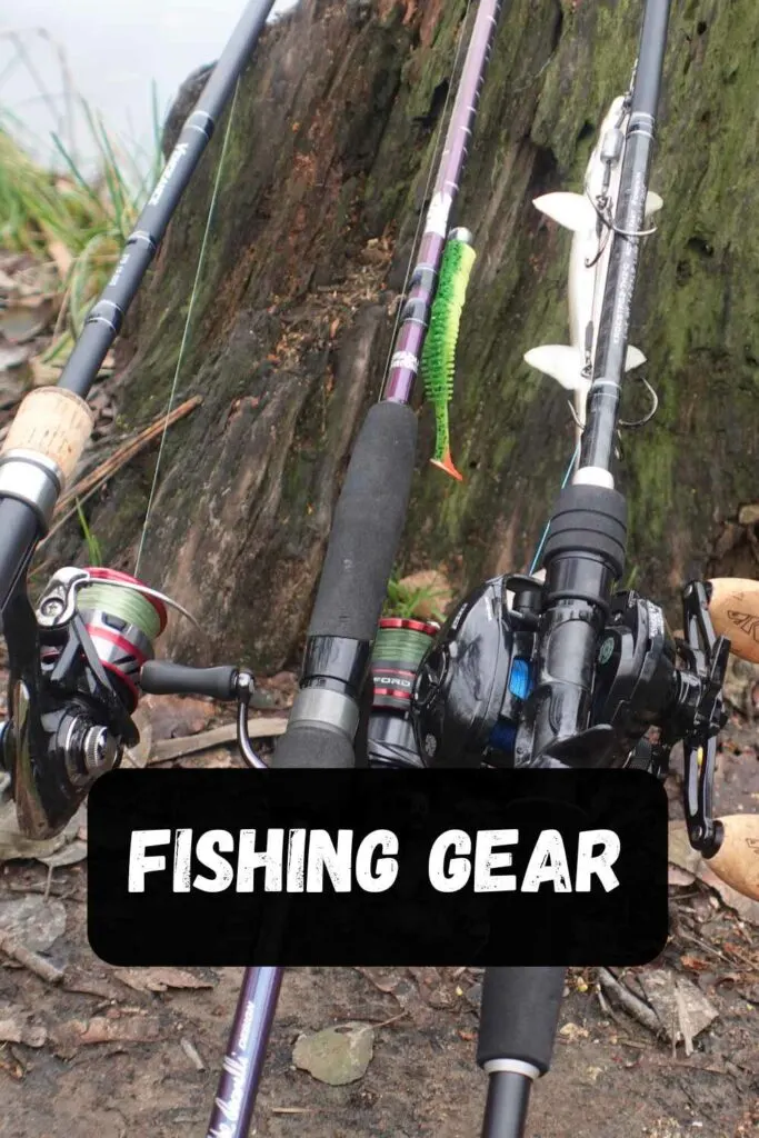 the fishing gear section of strike and catch