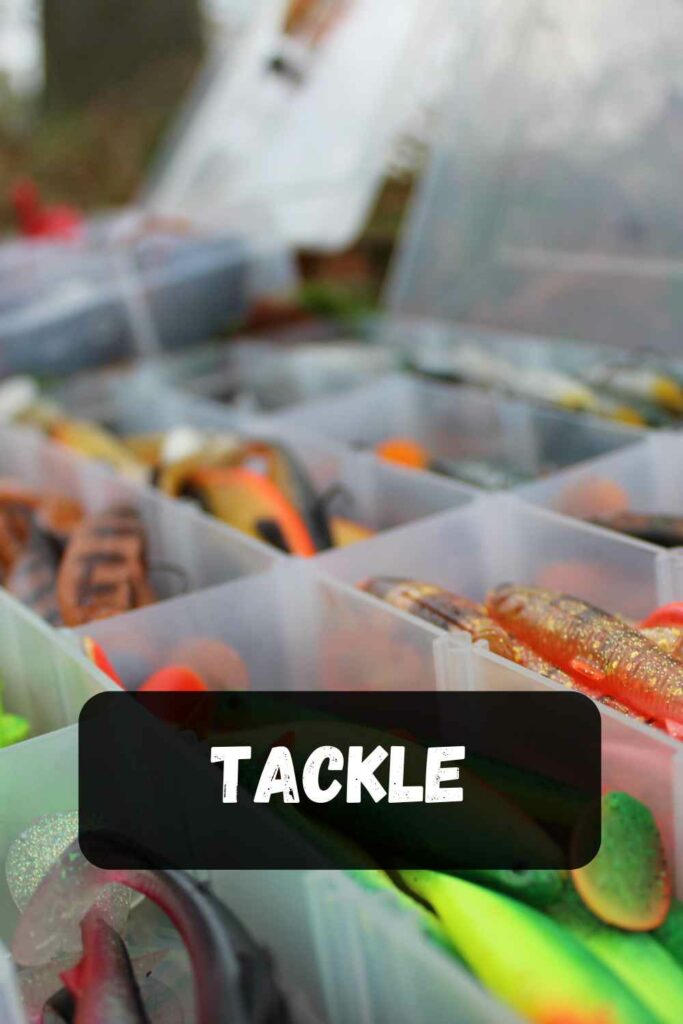 the fishing tackle section of strike and catch