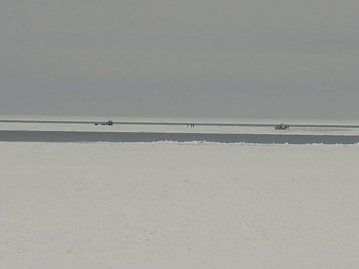 Coast Guard Rescues Lake Erie Ice Anglers Stranded on Floating Ice Floe