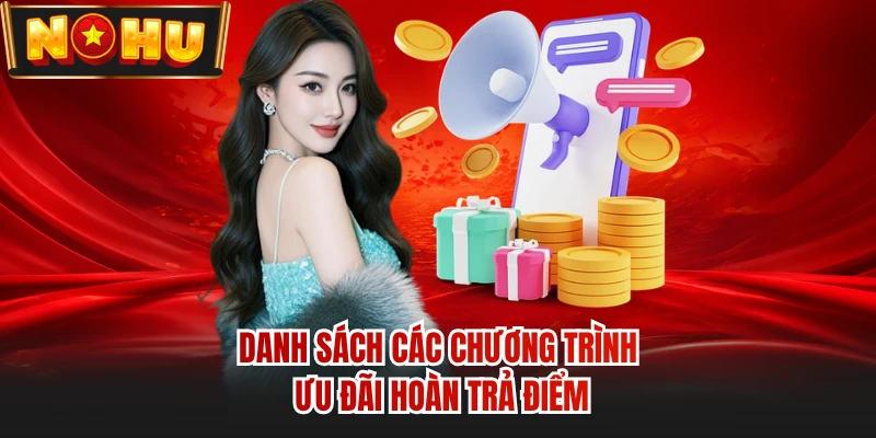 Danh sách các chương trình ưu đãi hoàn trả điểm